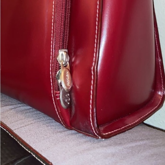 Maroon McKlein Briefcase bag with removable strap - Picture 3 of 5
